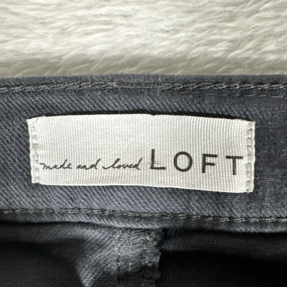 Loft Made & Loved Girlfriend Mid Rise Size 34 18 Dark Grey Pants NWT - Picture 3 of 16